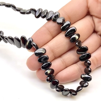 Black Spinel 10-12mm Smooth Slice Shape AAA Grade Gemstone Beads Strand - Total 1 Strand of 16 Inch.