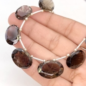 Smoky Quartz 13-20mm Carved Creative Cut Shape AAA Grade Gemstone Beads Layout - Total 1 Strand of 11 Inch.