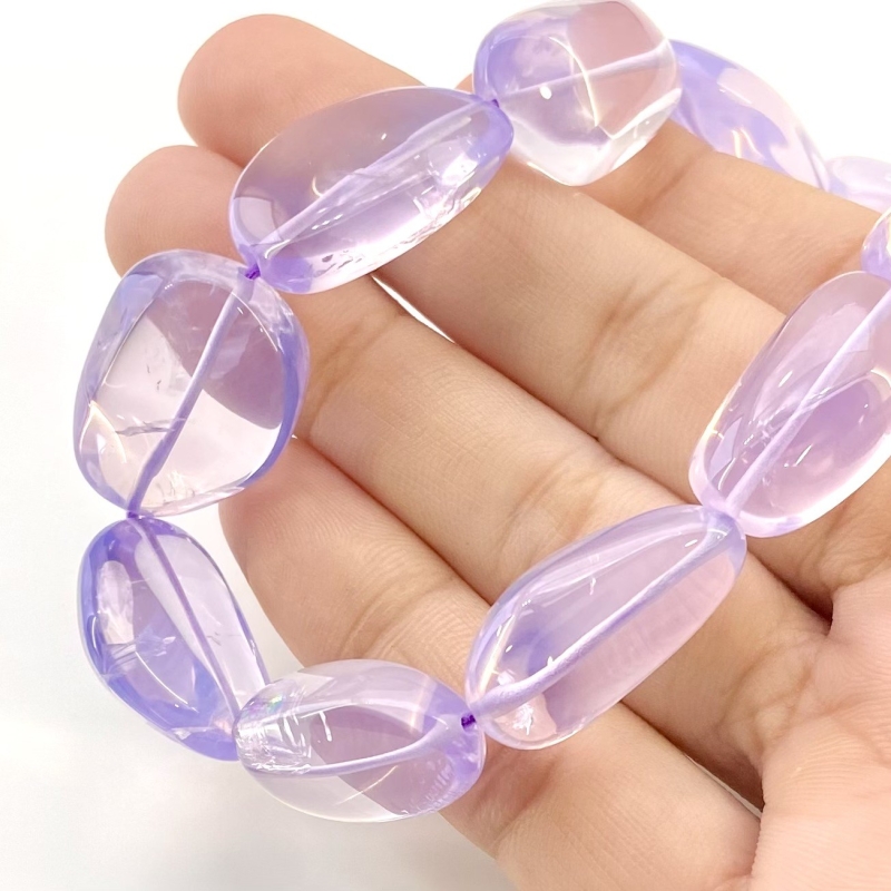 Lavender Quartz 10-22mm Smooth Nugget Shape AAA Grade Gemstone Beads Strand - Total 1 Strand of 17 Inch.