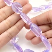 Lavender Quartz 10-22mm Smooth Nugget Shape AAA Grade Gemstone Beads Strand - Total 1 Strand of 17 Inch.