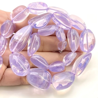 Lavender Quartz 10-25mm Smooth Nugget Shape AAA Grade Gemstone Beads Strand - Total 1 Strand of 17 Inch.