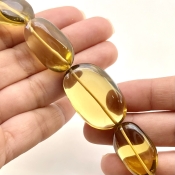 Whisky Quartz 18-33mm Smooth Nugget Shape AAA Grade Gemstone Beads Strand - Total 1 Strand of 17 Inch.