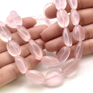 Rose Quartz 12-22mm Smooth Nugget Shape AAA Grade Gemstone Beads Strand - Total 1 Strand of 20 Inch.