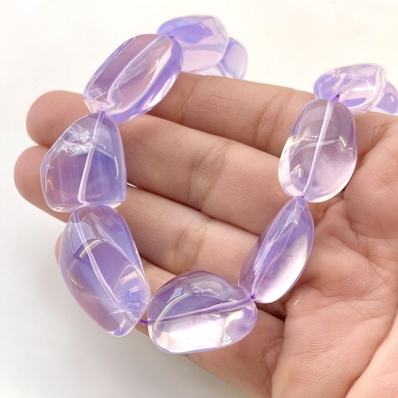 Lavender Quartz 11-28mm Smooth Nugget Shape AAA Grade Gemstone Beads Strand - Total 1 Strand of 17 Inch.
