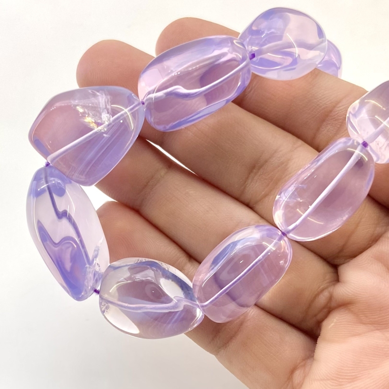 Lavender Quartz 11-28mm Smooth Nugget Shape AAA Grade Gemstone Beads Strand - Total 1 Strand of 17 Inch.