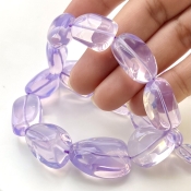 Lavender Quartz 11-28mm Smooth Nugget Shape AAA Grade Gemstone Beads Strand - Total 1 Strand of 17 Inch.
