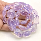 Lavender Quartz 11-28mm Smooth Nugget Shape AAA Grade Gemstone Beads Strand - Total 1 Strand of 17 Inch.