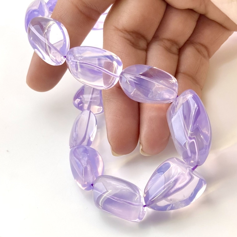 Lavender Quartz 11-28mm Smooth Nugget Shape AAA Grade Gemstone Beads Strand - Total 1 Strand of 17 Inch.