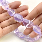 Lavender Quartz 11-24mm Smooth Nugget Shape AAA Grade Gemstone Beads Strand - Total 1 Strand of 17 Inch.