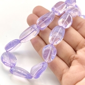 Lavender Quartz 11-24mm Smooth Nugget Shape AAA Grade Gemstone Beads Strand - Total 1 Strand of 17 Inch.