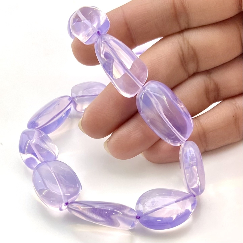 Lavender Quartz 11-24mm Smooth Nugget Shape AAA Grade Gemstone Beads Strand - Total 1 Strand of 17 Inch.