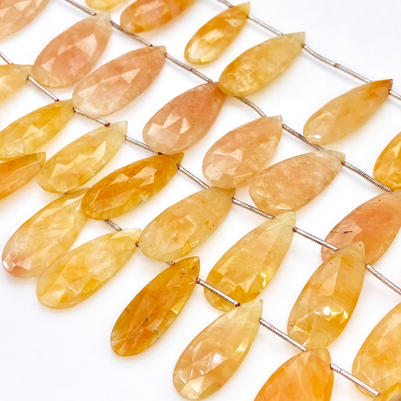 Agate 26-36mm Briolette Pear Shape AA+ Grade Gemstone Beads Lot - Total 4 Strands of 8 Inch.
