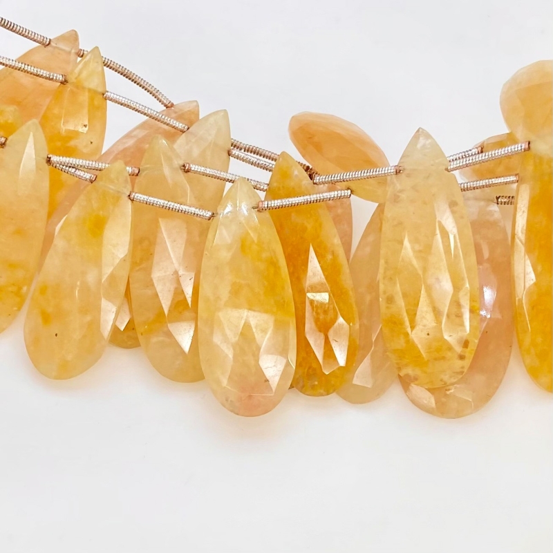 Agate 26-36mm Briolette Pear Shape AA+ Grade Gemstone Beads Lot - Total 4 Strands of 8 Inch.