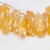 Agate 26-36mm Briolette Pear Shape AA+ Grade Gemstone Beads Lot - Total 4 Strands of 8 Inch.