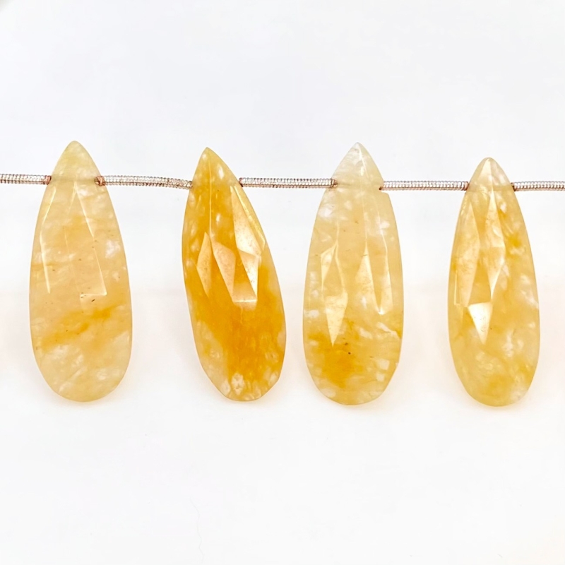 Agate 26-36mm Briolette Pear Shape AA+ Grade Gemstone Beads Lot - Total 4 Strands of 8 Inch.