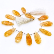 Agate 26-36mm Briolette Pear Shape AA+ Grade Gemstone Beads Lot - Total 4 Strands of 8 Inch.