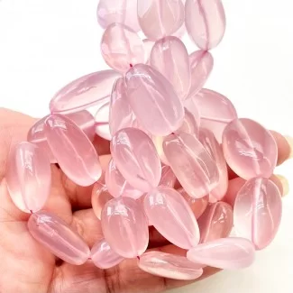 Rose Quartz 13-28mm Smooth Nugget Shape AAA Grade Gemstone Beads Strand - Total 1 Strand of 21 Inch.