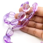 Brazilian Amethyst 12-24mm Smooth Nugget Shape AAA Grade Gemstone Beads Strand - Total 1 Strand of 17 Inch.