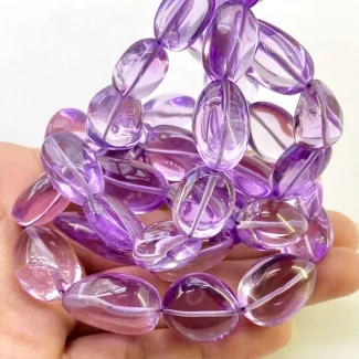 Brazilian Amethyst 12-24mm Smooth Nugget Shape AAA Grade Gemstone Beads Strand - Total 1 Strand of 17 Inch.