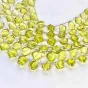 Lemon Quartz 10-15mm Briolette Twisted Shape AAA Grade Gemstone Beads Strand - Total 1 Strand of 8 Inch.