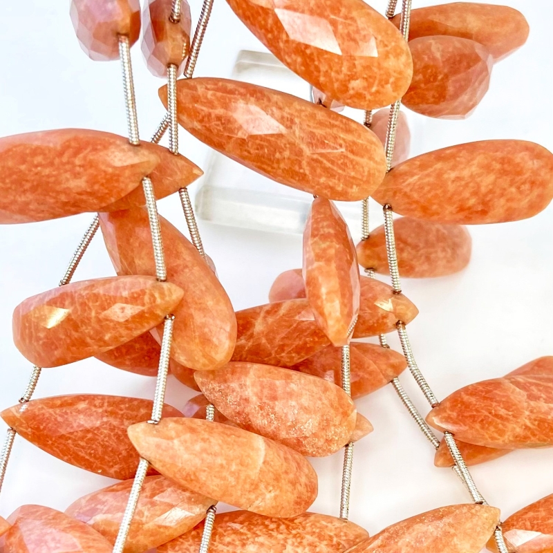 Agate 20-30mm Briolette Pear Shape AA+ Grade Gemstone Beads Lot - Total 6 Strands of 9 Inch.