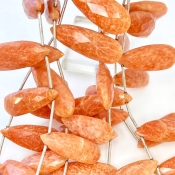 Agate 20-30mm Briolette Pear Shape AA+ Grade Gemstone Beads Lot - Total 6 Strands of 9 Inch.