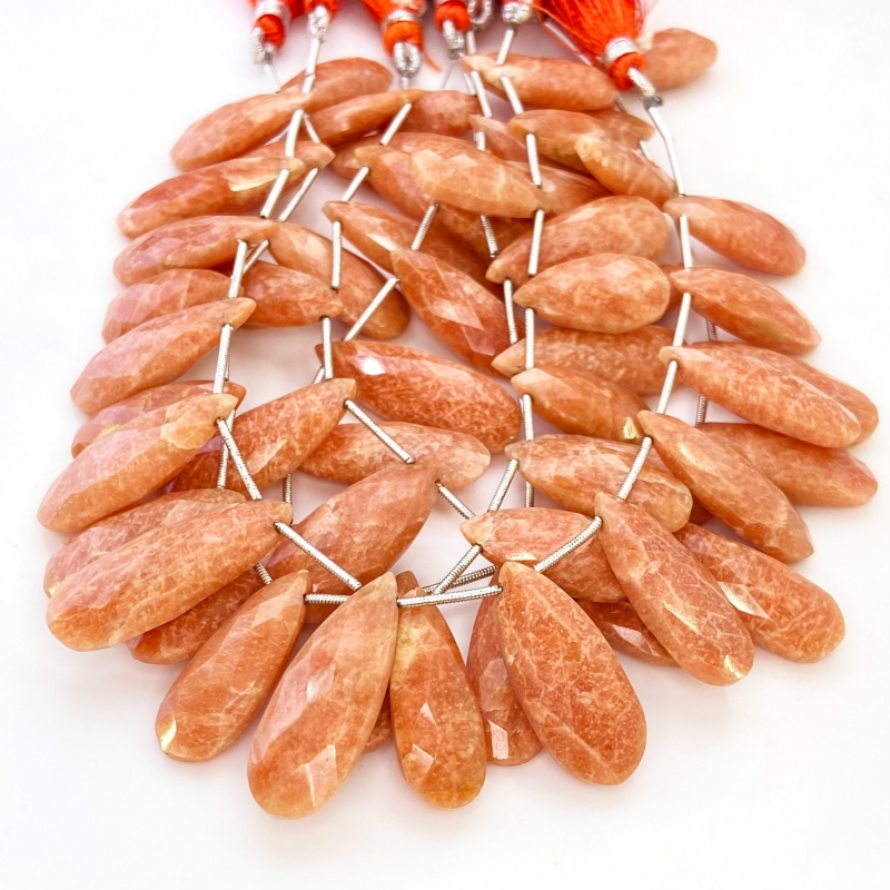 Agate 20-30mm Briolette Pear Shape AA+ Grade Gemstone Beads Lot - Total 6 Strands of 9 Inch.