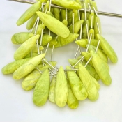 Agate 25-32mm Briolette Pear Shape AA+ Grade Gemstone Beads Lot - Total 5 Strands of 9 Inch.