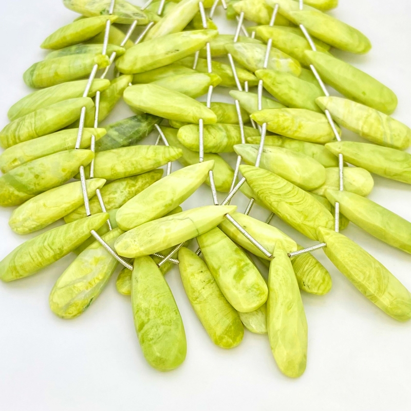 Agate 25-32mm Briolette Pear Shape AA+ Grade Gemstone Beads Lot - Total 5 Strands of 9 Inch.