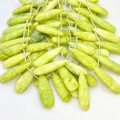 Agate 25-32mm Briolette Pear Shape AA+ Grade Gemstone Beads Lot - Total 5 Strands of 9 Inch.