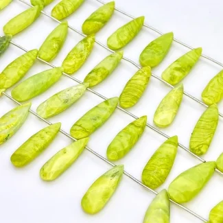 Agate 25-32mm Briolette Pear Shape AA+ Grade Gemstone Beads Lot - Total 5 Strands of 9 Inch.