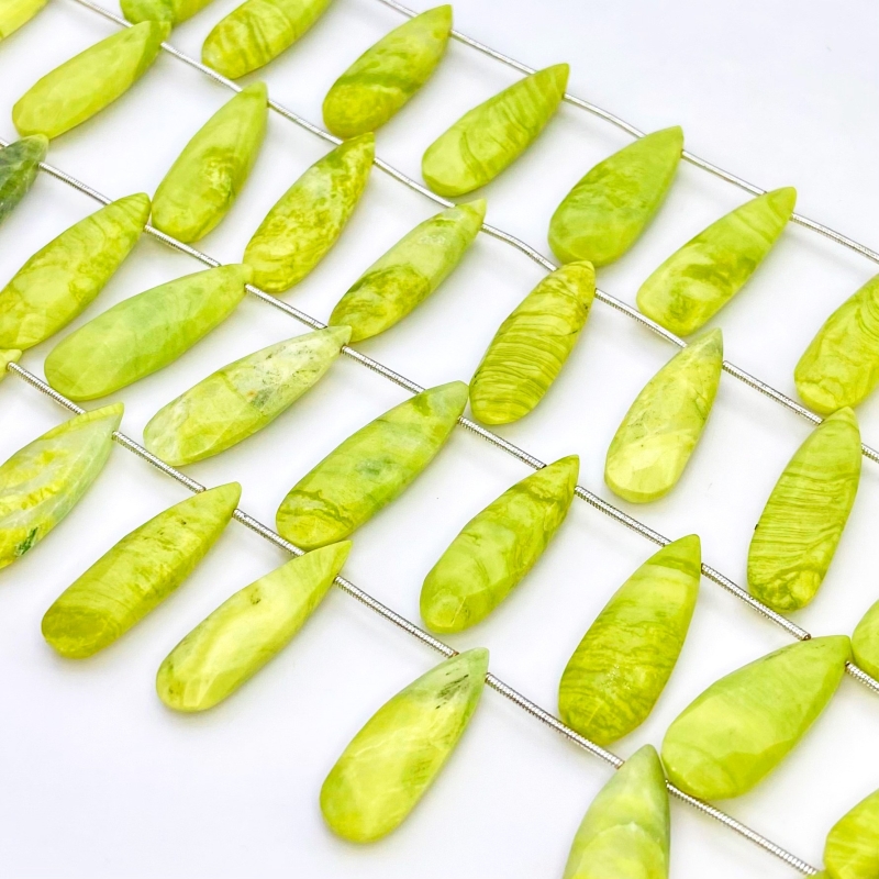 Agate 25-32mm Briolette Pear Shape AA+ Grade Gemstone Beads Lot - Total 5 Strands of 9 Inch.