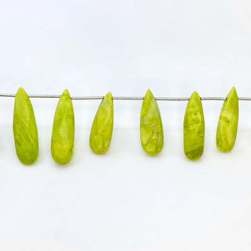 Agate 25-32mm Briolette Pear Shape AA+ Grade Gemstone Beads Lot - Total 5 Strands of 9 Inch.