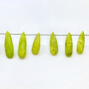 Agate 25-32mm Briolette Pear Shape AA+ Grade Gemstone Beads Lot - Total 5 Strands of 9 Inch.