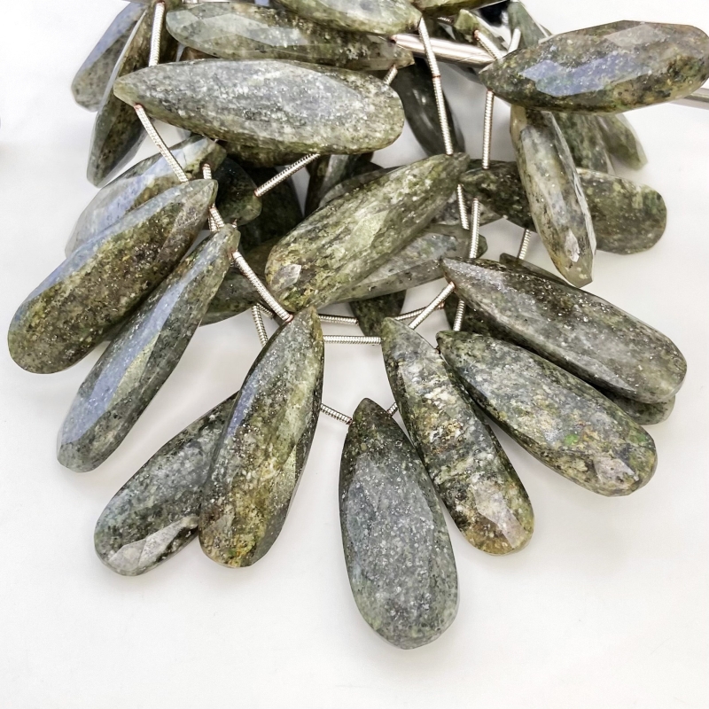 Agate 29-41mm Briolette Pear Shape AA+ Grade Gemstone Beads Lot - Total 5 Strands of 8 Inch.