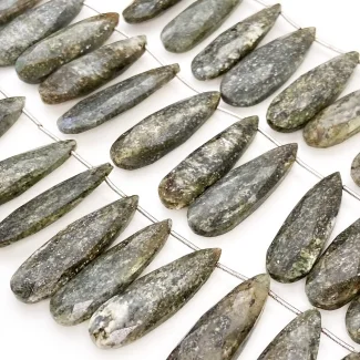 Agate 29-41mm Briolette Pear Shape AA+ Grade Gemstone Beads Lot - Total 5 Strands of 8 Inch.