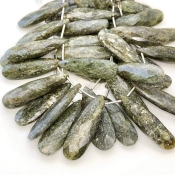 Agate 29-41mm Briolette Pear Shape AA+ Grade Gemstone Beads Lot - Total 5 Strands of 8 Inch.