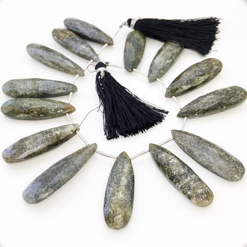 Agate 29-41mm Briolette Pear Shape AA+ Grade Gemstone Beads Lot - Total 5 Strands of 8 Inch.