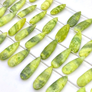 Agate 27-32mm Briolette Pear Shape AA+ Grade Gemstone Beads Lot - Total 5 Strands of 9 Inch.