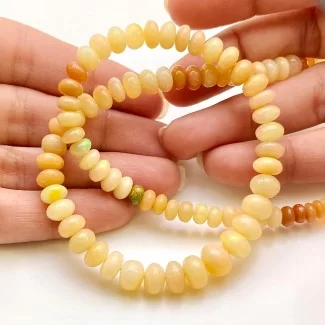 Ethiopian Opal 5-9mm Smooth Rondelle Shape A+ Grade Gemstone Beads Strand - Total 1 Strand of 17 Inch.