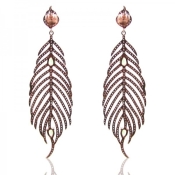 Peridot and Diamond White CZ 925 Sterling Silver Earrings