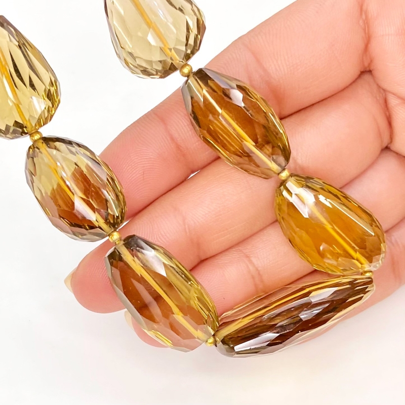 Whisky Quartz 16-32mm Faceted Nugget Shape AAA+ Grade Gemstone Beads Strand - Total 1 Strand of 16 Inch.