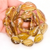 Whisky Quartz 16-32mm Faceted Nugget Shape AAA+ Grade Gemstone Beads Strand - Total 1 Strand of 16 Inch.
