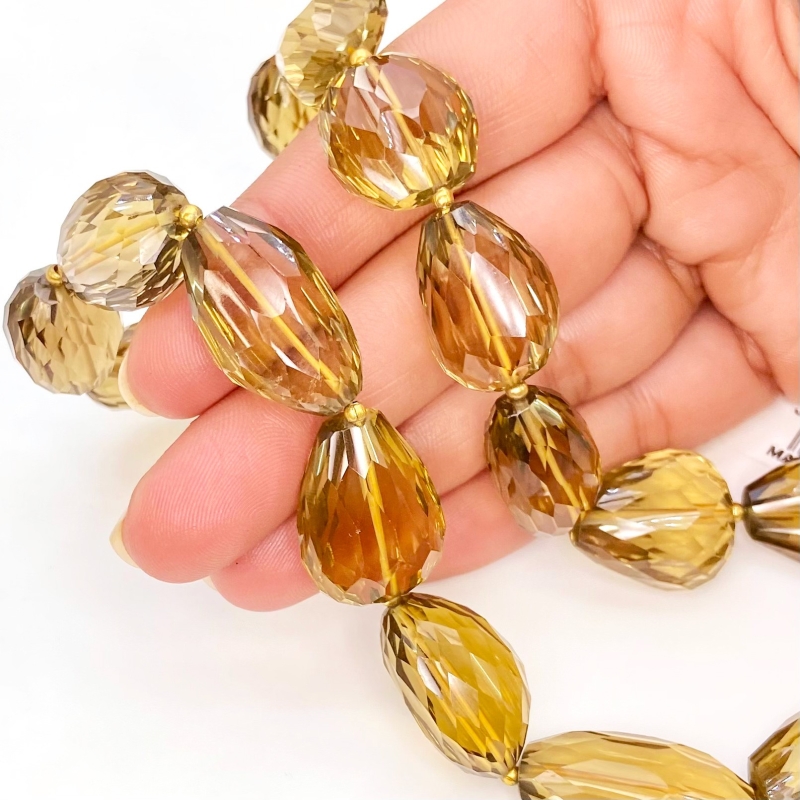 Whisky Quartz 16-32mm Faceted Nugget Shape AAA+ Grade Gemstone Beads Strand - Total 1 Strand of 16 Inch.