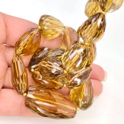 Whisky Quartz 16-32mm Faceted Nugget Shape AAA+ Grade Gemstone Beads Strand - Total 1 Strand of 16 Inch.