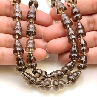 Smoky Quartz 13-14mm Smooth Fancy Shape AAA Grade Gemstone Beads Strand - Total 1 Strand of 15 Inch.