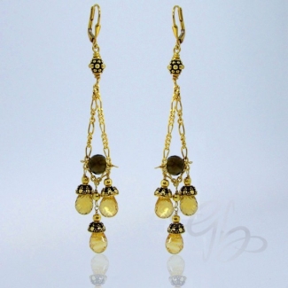 Citrine 925 Sterling Silver Earrings