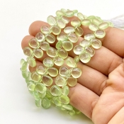 Prehnite 7-9mm Smooth Pear Shape AAA Grade Gemstone Beads Strand - Total 1 Strand of 9 Inch.