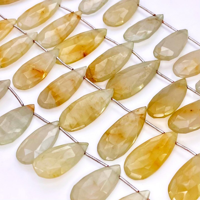 Agate 21-34mm Briolette Pear Shape AA+ Grade Gemstone Beads Lot - Total 7 Strands of 8 Inch.