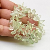 Prehnite 6-12mm Smooth Marquise Shape AAA Grade Gemstone Beads Strand - Total 1 Strand of 8 Inch.